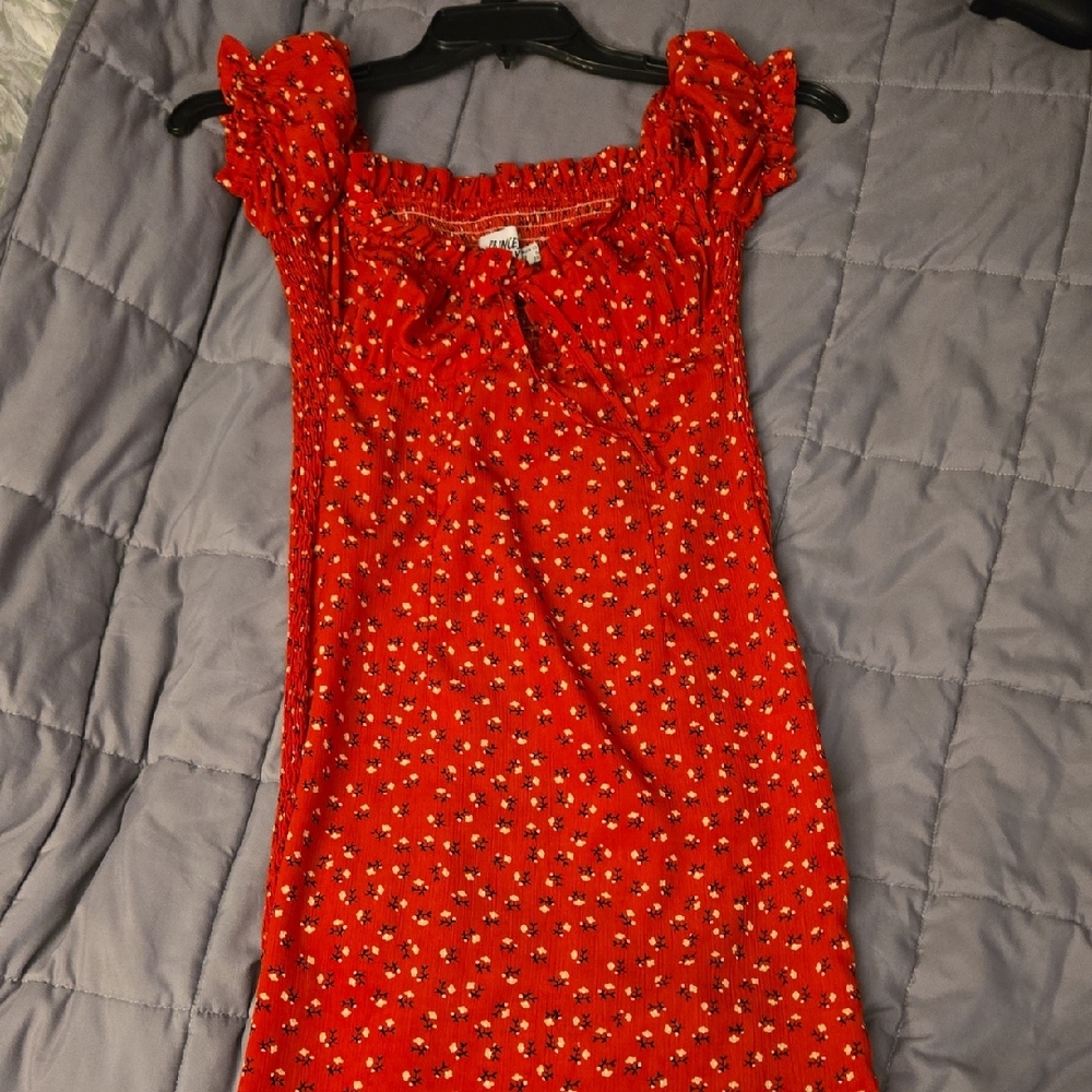 Princess Polly Red Floral Blouse